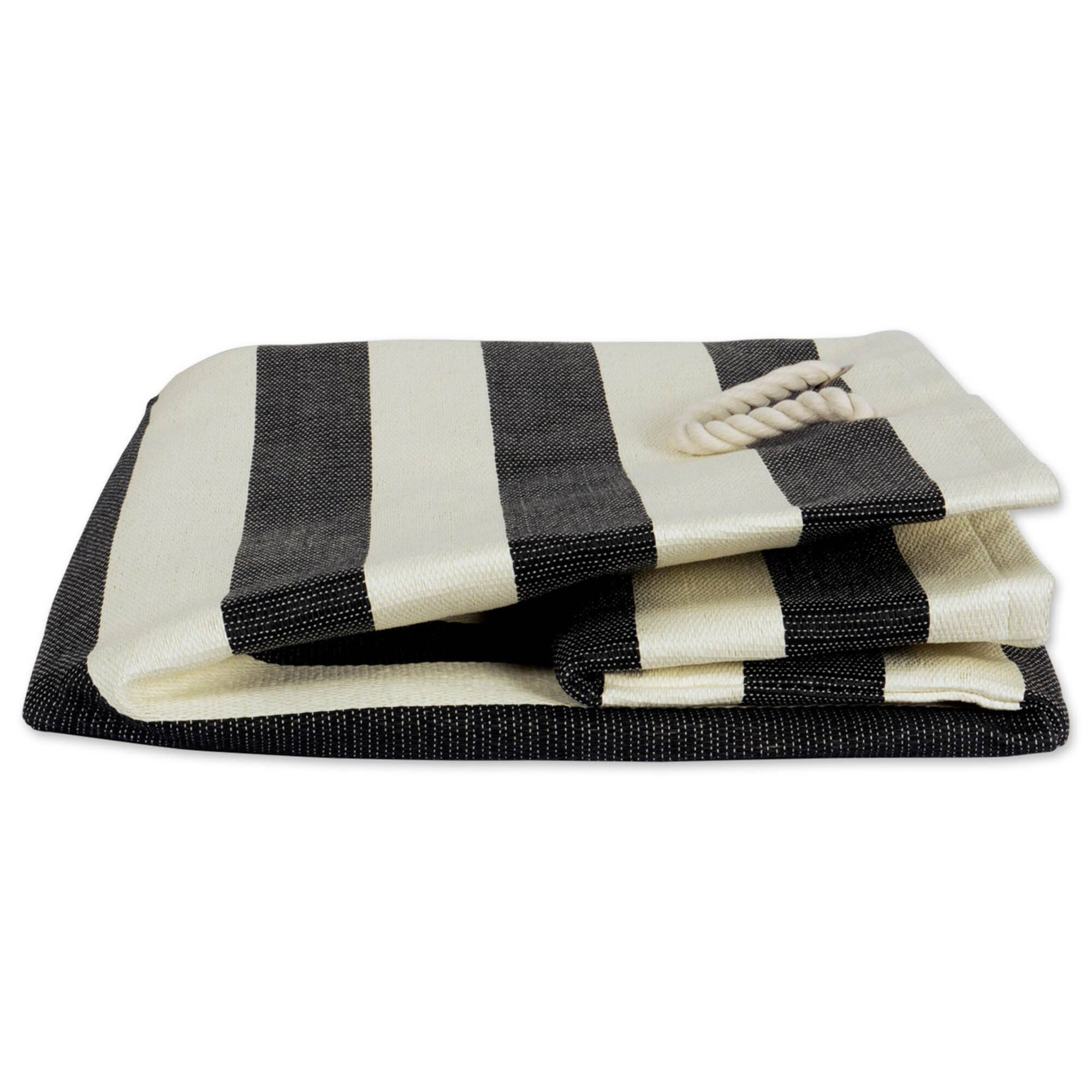 DII® Large Striped Rectangle Woven Paper Storage Basket